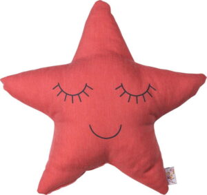 Červený dětský polštářek s příměsí bavlny Mike & Co. NEW YORK Pillow Toy Star