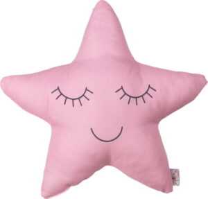 Růžový dětský polštářek s příměsí bavlny Mike & Co. NEW YORK Pillow Toy Star