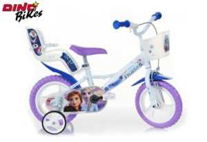 Dětské kolo se sedačkou pro panenku a košíkem Frozen 2